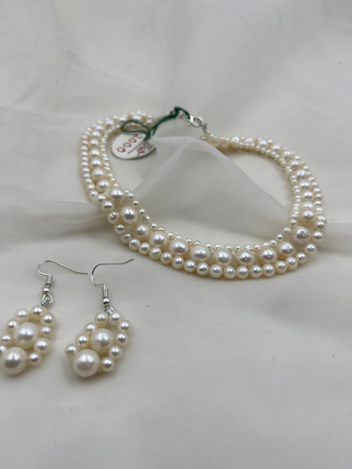Freshwater Pearl Jewelry Combo Set | Pearl Necklace, Earrings | Elegant Gift for Her