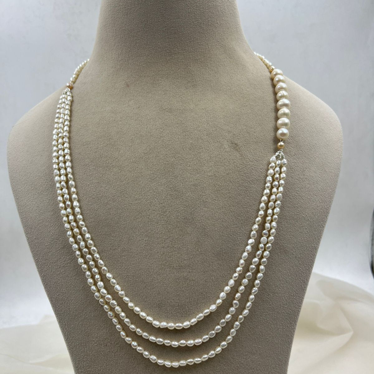 Real Freshwater Cultured Pearl Necklace – Multi-Strand Statement Jewelry