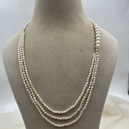 Real Freshwater Cultured Pearl Necklace – Multi-Strand Statement Jewelry