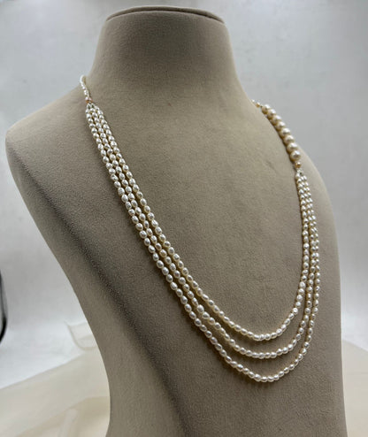 Real Freshwater Cultured Pearl Necklace – Multi-Strand Statement Jewelry