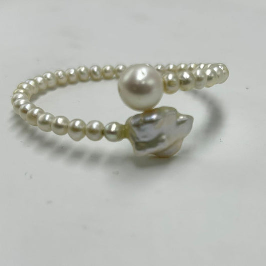 Real Freshwater Cultured Pearl Bracelet  – Statement Jewelry for Women