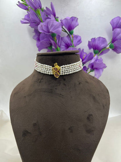 Freshwater Pearl Choker Necklace | Elegant Pearl Collar Necklace | Classic Handmade Jewelry for Women | Bridal & Wedding Jewelry