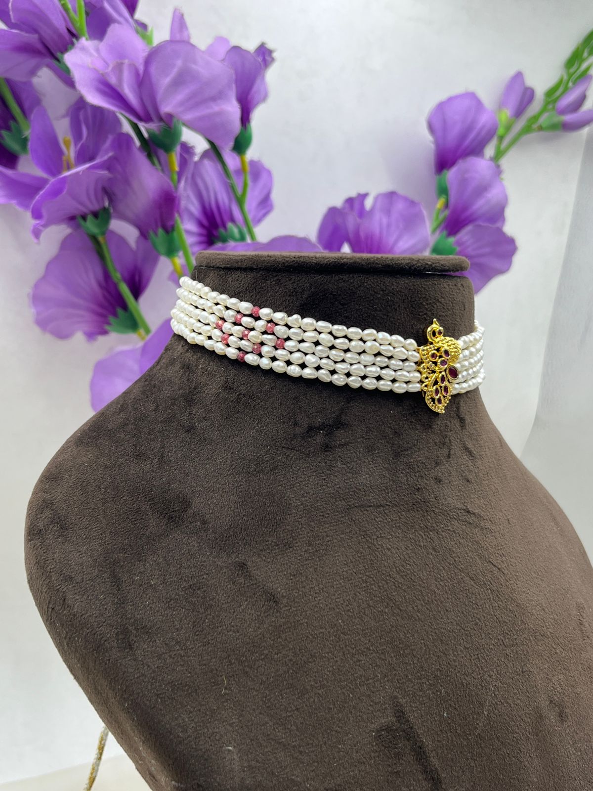 Freshwater Pearl Choker Necklace | Elegant Pearl Collar Necklace | Classic Handmade Jewelry for Women | Bridal & Wedding Jewelry