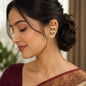 Freshwater Pearl Ear Cuffs | Brass Pearl Earrings | Elegant Handmade Ear Cuffs | Traditional Indian Jewelry | Unique Gift for Women