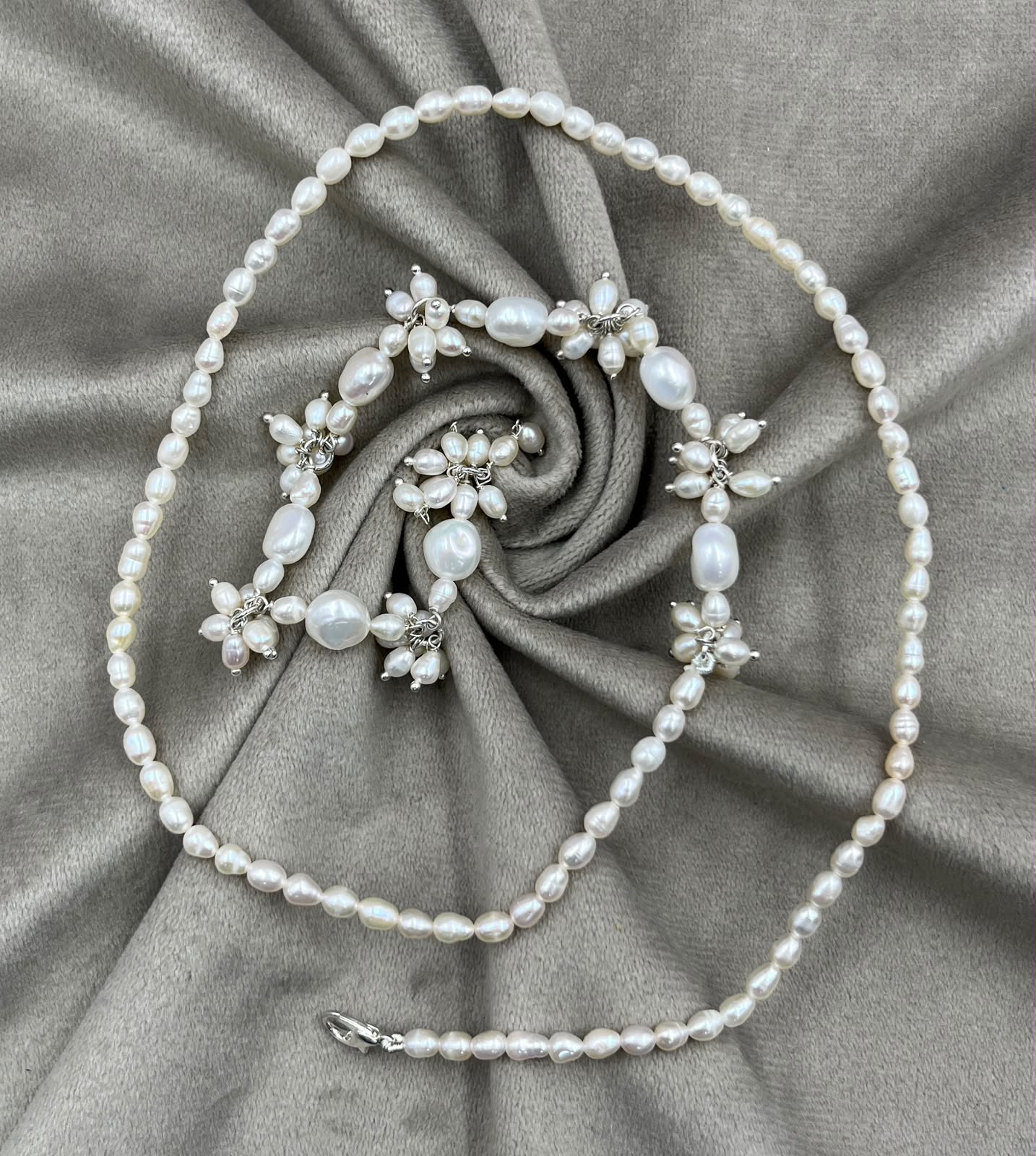 # Freshwater Pearl Line Necklace | Elegant Classic Pearl Jewelry
