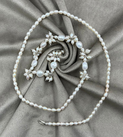 # Freshwater Pearl Line Necklace | Elegant Classic Pearl Jewelry
