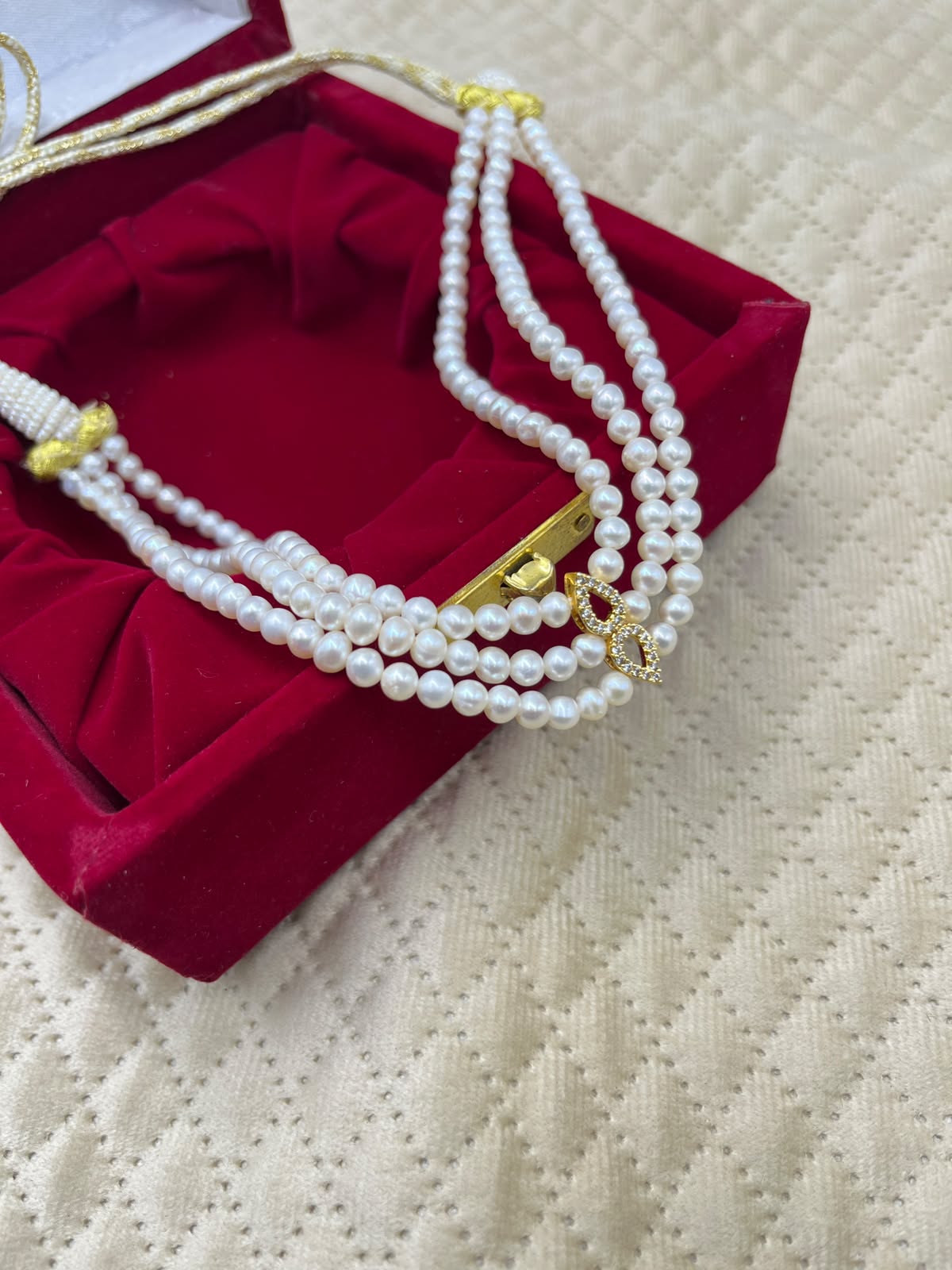 Freshwater Pearl Choker Necklace with Pearl Stud Earrings | Elegant Pearl Jewelry Set