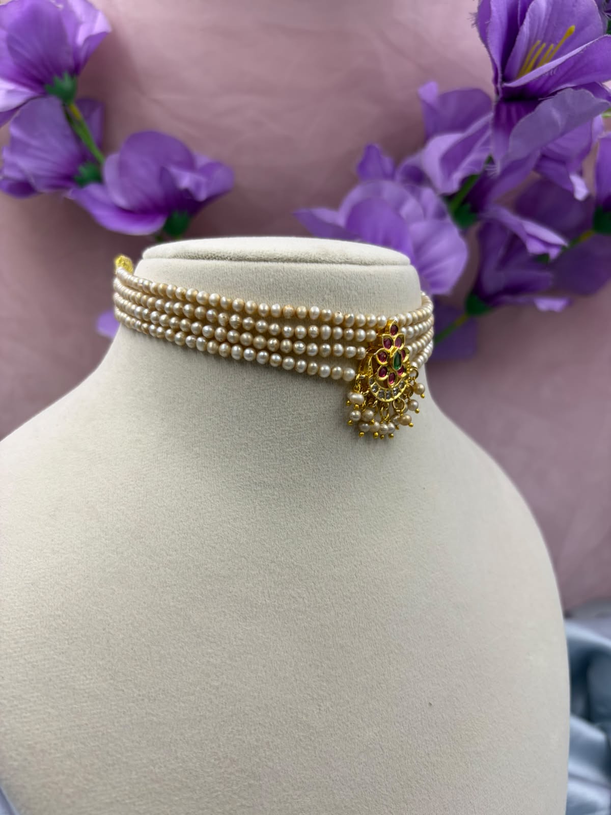 Freshwater Pearl Choker Necklace | Elegant Natural Pearl Choker | Classic Pearl Jewelry for Women | Bridal & Party Wear