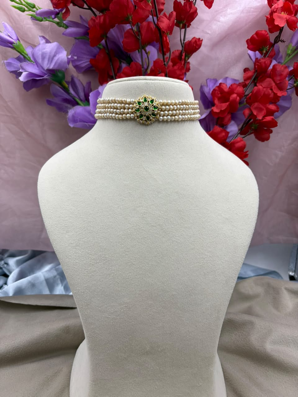 Freshwater Pearl Jewelry Set | Basara Colour Pearl Necklace & Matching Earrings | Elegant Pearl Combo Set for Women | Bridal & Occasion Wear