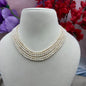 Freshwater Pearl 5-Layer Necklace | Layered Pearl Statement Necklace | Elegant Handmade Pearl Jewelry | Bridal & Party Wear Necklace