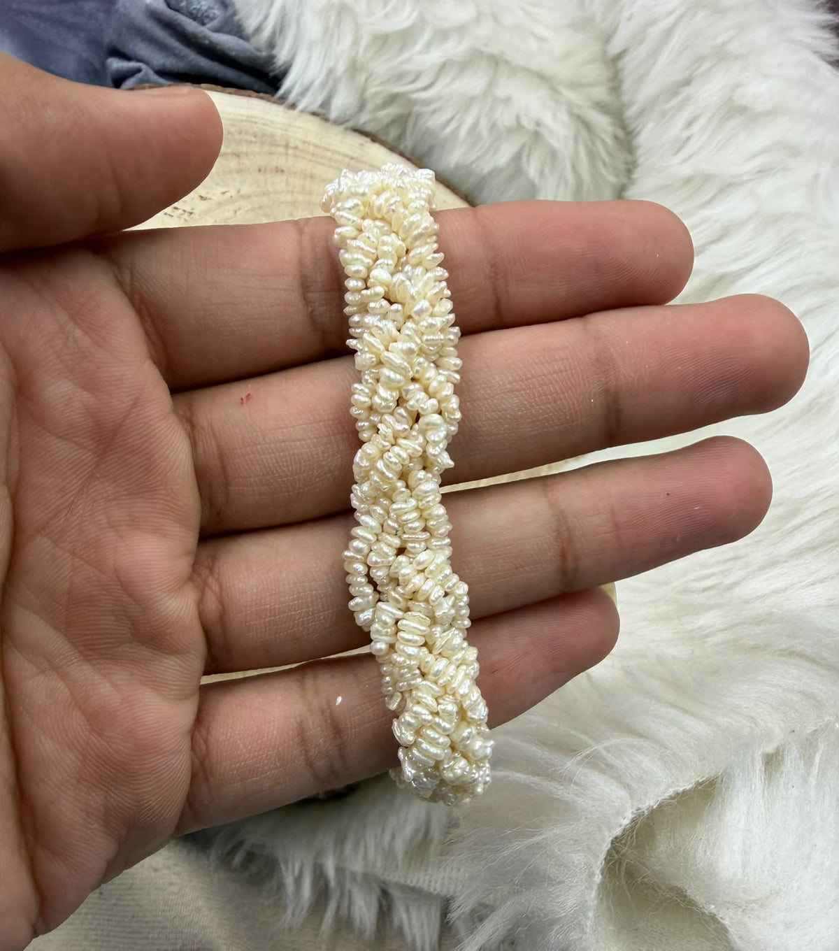 Freshwater Pearl Bracelet 5.5 Inches with Extension Chain | Elegant Pearl Bracelet | Adjustable Pearl Jewelry | Handmade Gift for Women