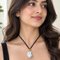 Freshwater Pearl Line Necklace with Natural Baroque  Pendant | Elegant Pearl Necklace | Handmade Pearl Jewelry | Bridal & Gift Jewelry