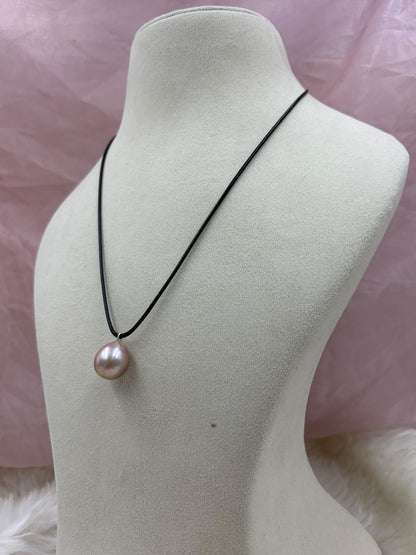 Freshwater Pearl Line Necklace with Natural Pearl Pendant | Elegant Pearl Necklace | Handmade Pearl Jewelry | Bridal & Gift Jewelry