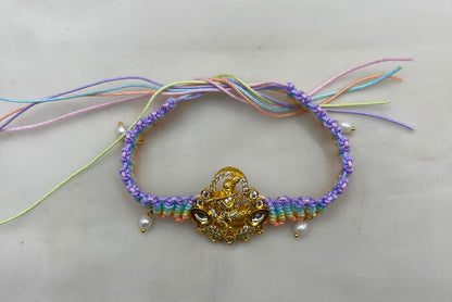 Freshwater Pearl Rakhi Bracelet | Handmade Pearl Rakhi for Brother | Elegant Raksha Bandhan Gift | Adjustable Rakhi