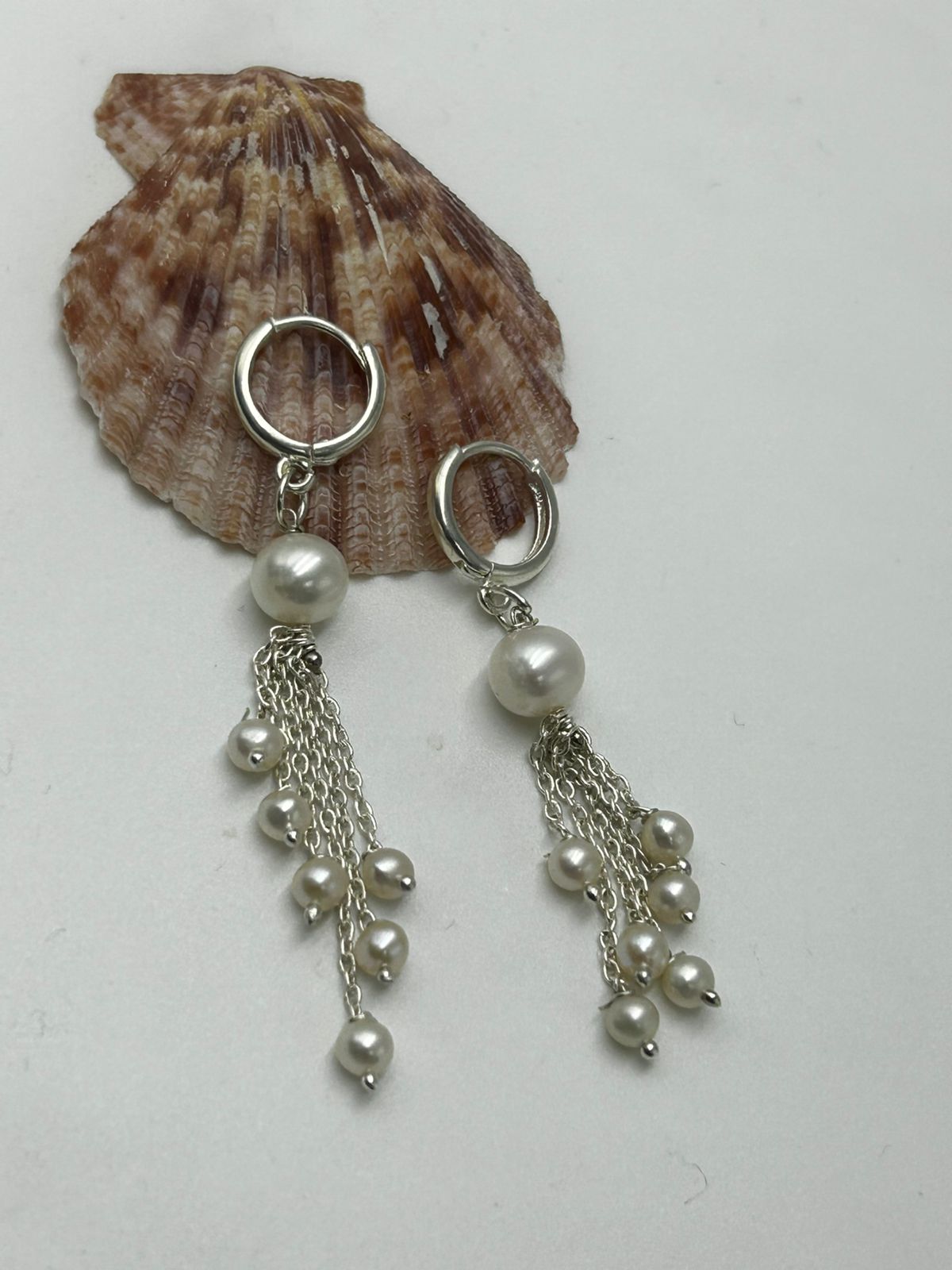 Natural Freshwater Pearl Necklace with pearl earring | Handmade Elegant Pearl Jewelry | Brass Lock