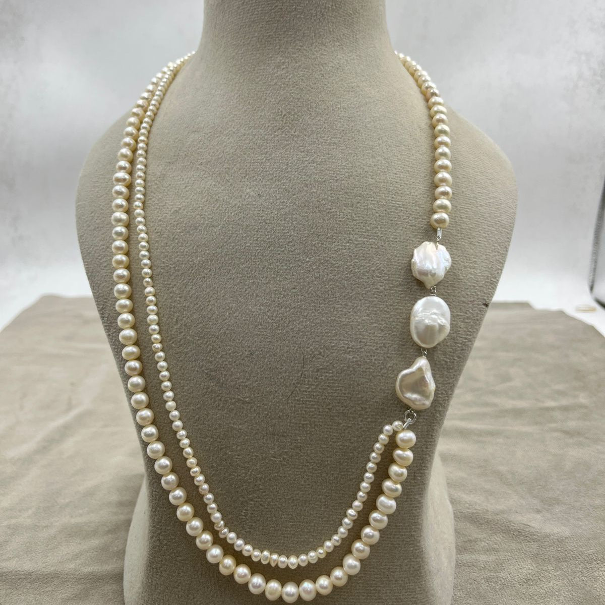 Freshwater Pearl Necklace | Elegant Natural Pearl Jewelry | Classic Handmade Necklace