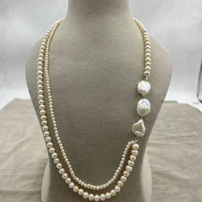 Freshwater Pearl Necklace | Elegant Natural Pearl Jewelry | Classic Handmade Necklace