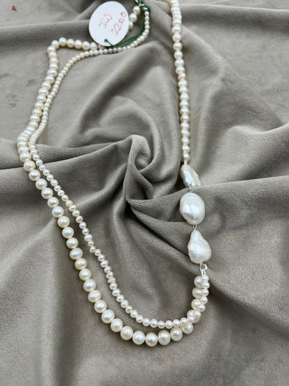 Freshwater Pearl Necklace | Elegant Natural Pearl Jewelry | Classic Handmade Necklace