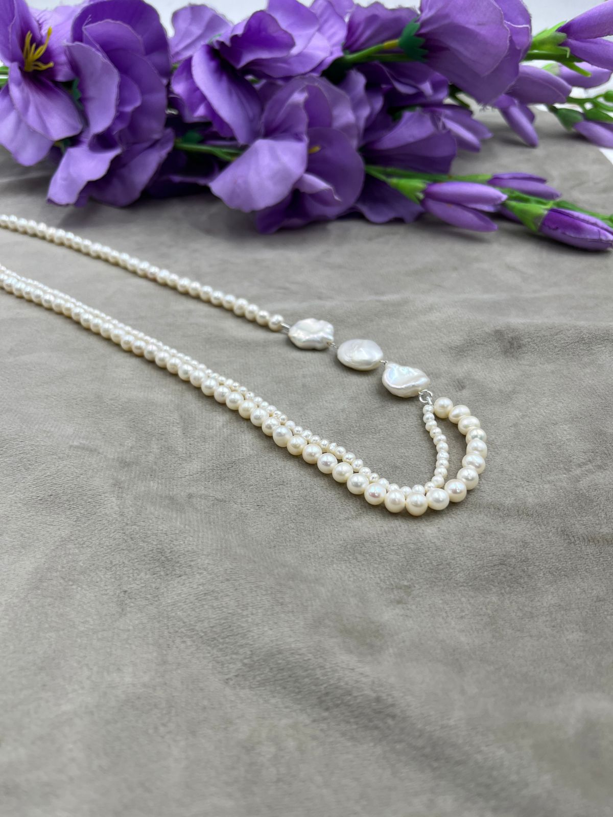 Freshwater Pearl Necklace | Elegant Natural Pearl Jewelry | Classic Handmade Necklace